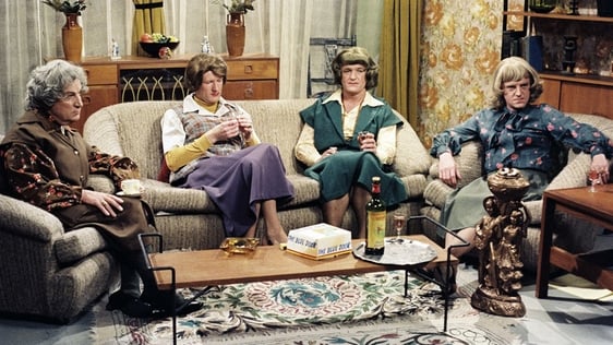 Mothers of Seven - Fanny (Pat Daly), Grainne (Paul Murphy), Rosa (Frank Kelly), and Maevis (Eamon Morrissey)