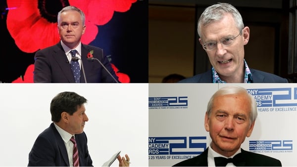 BBC presenters Huw Edwards, Jeremy Vine, John Humphrys and Jon Sopel (clockwise from top left)