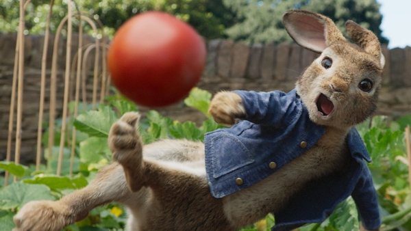 A scene from the first Peter Rabbit movie