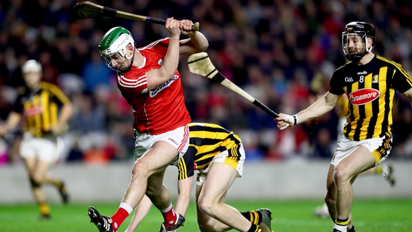 Shane Kingston flashes home the opening goal in the Cork-Kilkenny clash in Pairc Ui Chaoimh