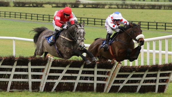 Sandsend (L) on the way to winning the Limestone Lad Hurdle