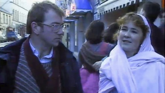 UCG Drama Society Performing Shakespeare on the streets of Galway (1988)