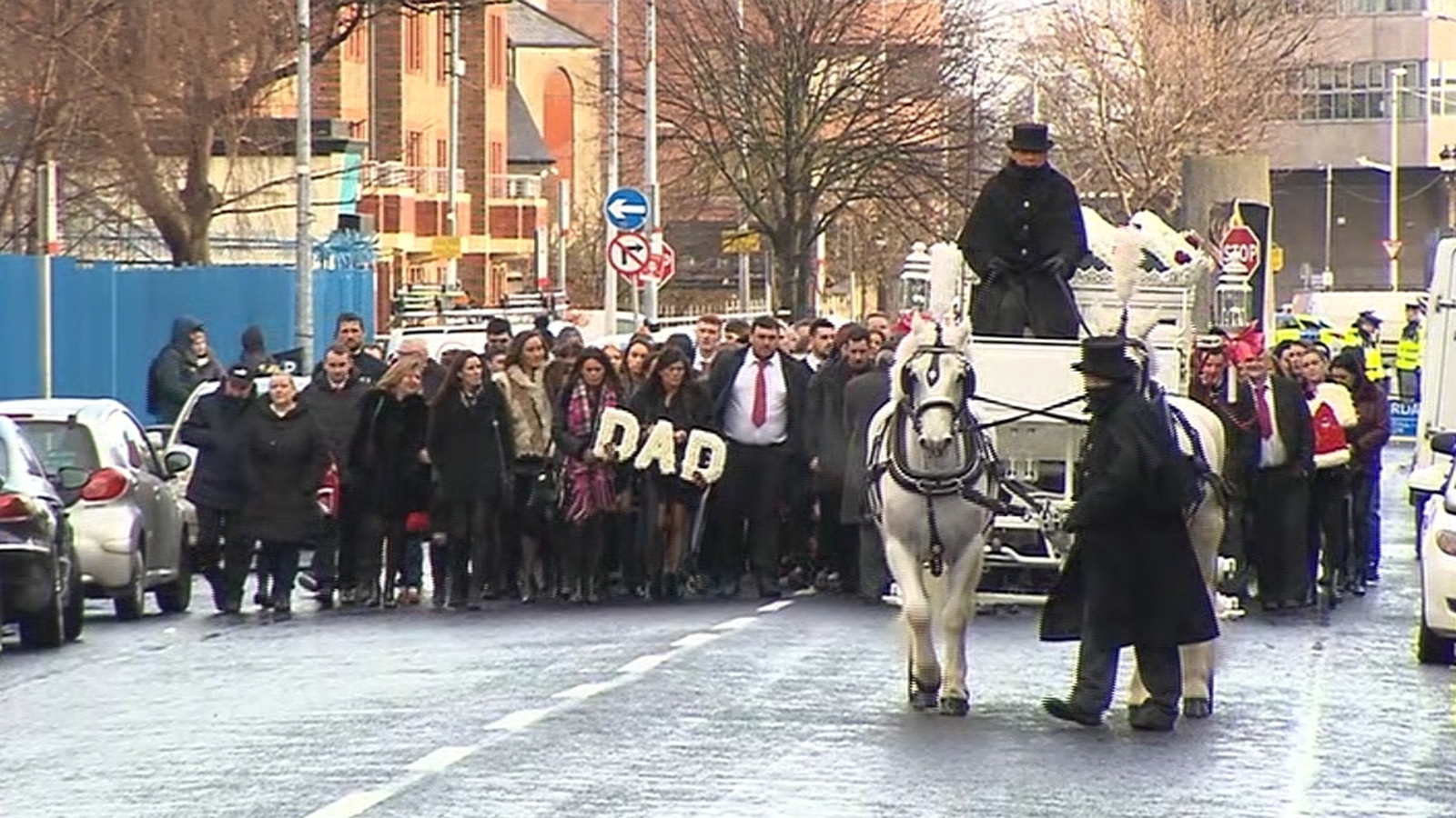 Image - Derek Hutch's funeral passed off peacefully on Wednesday.