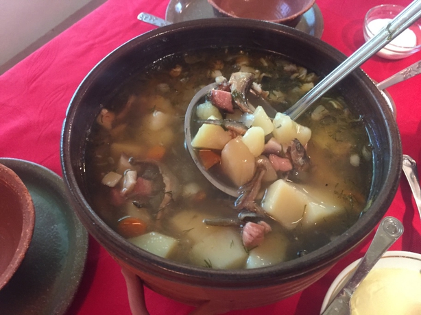 Traditional soup at Taarka Taro