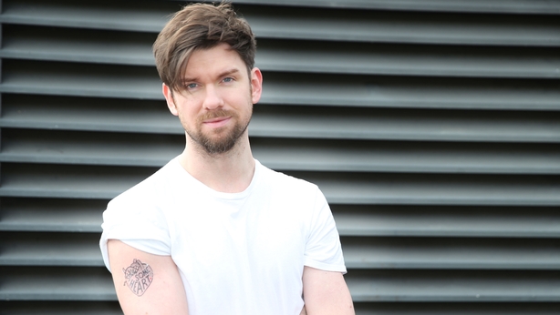 Eoghan McDermott models the Irish Heart Foundation's Show Some Heart temporary tattoo