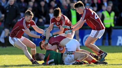 The Galway-Mayo League game ended with a series of melees and three players getting sent off