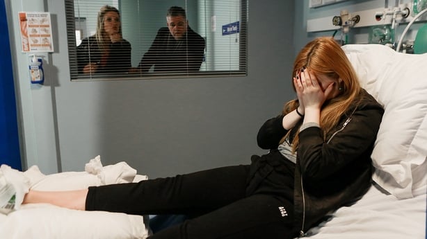 Karen is in anguish as she's worried her dance career is thrown into jeopardy on Fair City