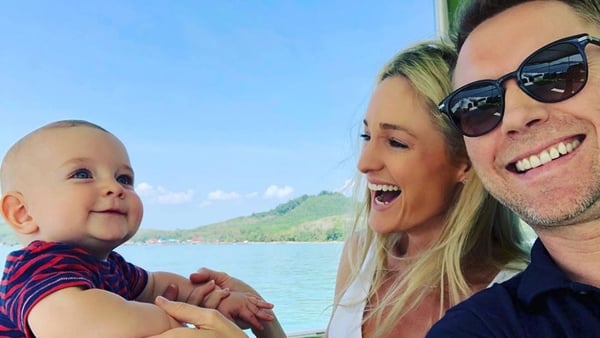 Ronan and Storm Keating celebrate Valentine's Day with their son in Thailand