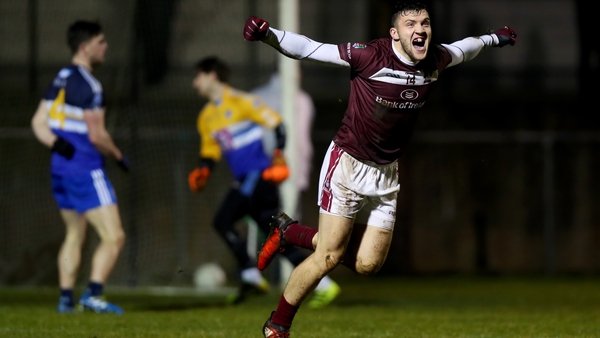 NUIG's Damien Comer celebrates after his side scored their second goal