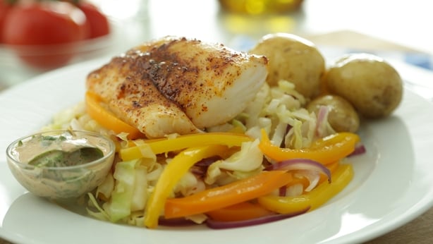 Chilli Cod with Roasted Cabbage
