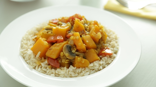 Butternut Squash and Lentil Curry
