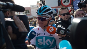 Froome addresses the media