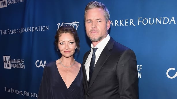 Eric Dane and wife Rebecca Gayheart at the Los Angeles World