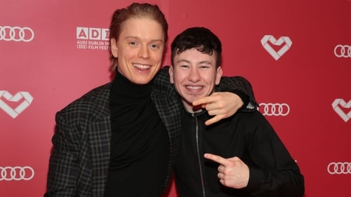 Actors Freddie Fox and Barry Keoghan at the Irish premiere of Black 47 in Dublin