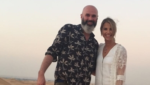 Joe Lindsay and Vogue Williams on a desert safari in Getaways Joe Lindsay and Vogue Williams on a desert safari in Getaways