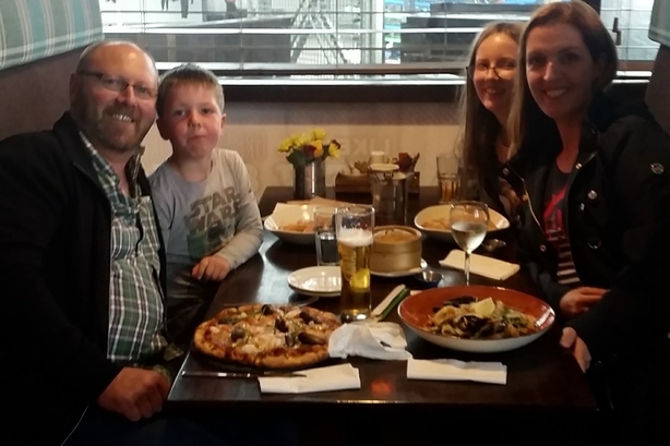 Vicky Phelan with her family