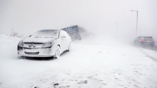 There was widespread heavy snow across the UK