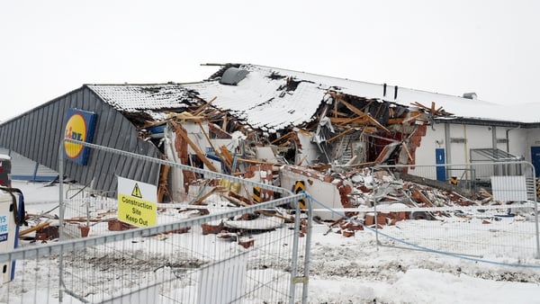 The supermarket at Fortunestown Lane was structurally damaged during the incident