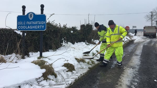 Cleanup operations are under way in Longford - people are advised to watch for accumulations of melt water which could lead to flooding