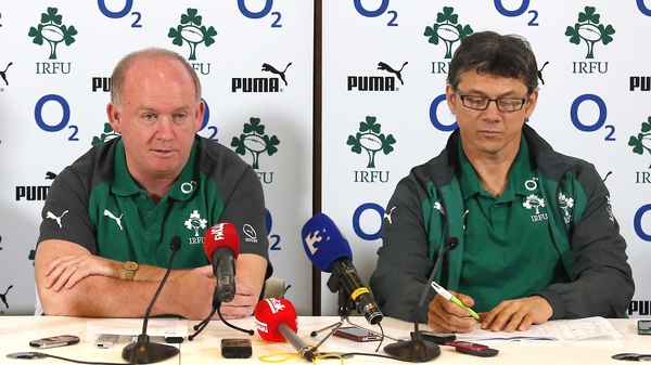 Declan Kidney (l) and Les Kiss have worked together with Ireland