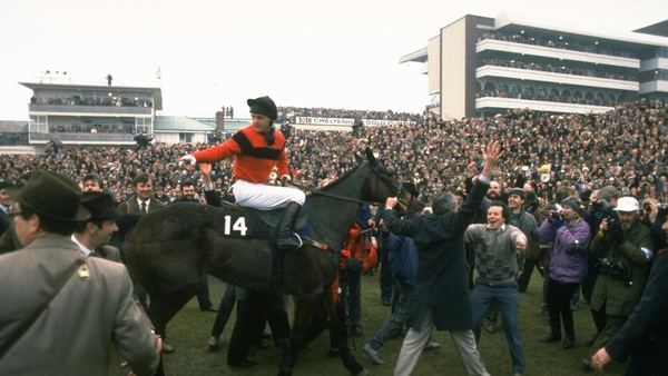 Jonjo O'Neill and Dawn Run take the plaudits after winning the 1986 Gold Cup