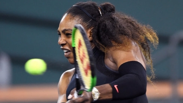 Williams defeated Zarina Diyas at the BNP Paribas Open.