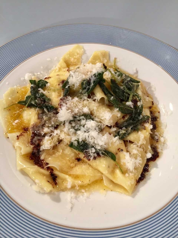 Paul Flynn's Ravioli with goats cheese, sage lemon and Parmesan