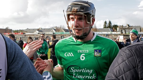 Limerick's Declan Hannon celebrates after the game