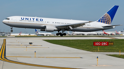 United Airlines said capacity for the second quarter would fall at least 46% compared to 2019, hurt by fewer flights to India and Israel