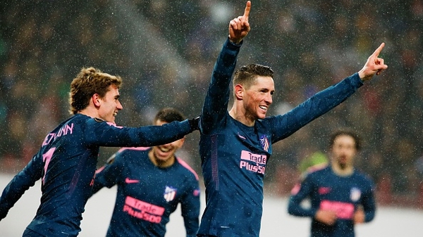 Fernando Torres scored on the double for Atletico Madrid