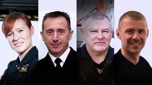 The crew of Rescue R116 (L-R) Dara Fitzpatrick, Mark Duffy, Paul Ormsby and Ciarán Smith