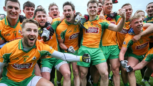 Corofin players celebrate their success