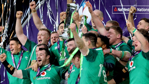The victorious Irish players will be received at the Aviva Stadium tomorrow