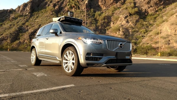 The vehicle involved was an Uber self-driving Volvo SUV