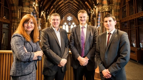 Jayne Brady, Partner at Kernel Capital; Dr Bob Pollard, CEO of Causeway Sensors; William McCulla, Invest NI and Odhran McNeilly from Bank of Ireland UK