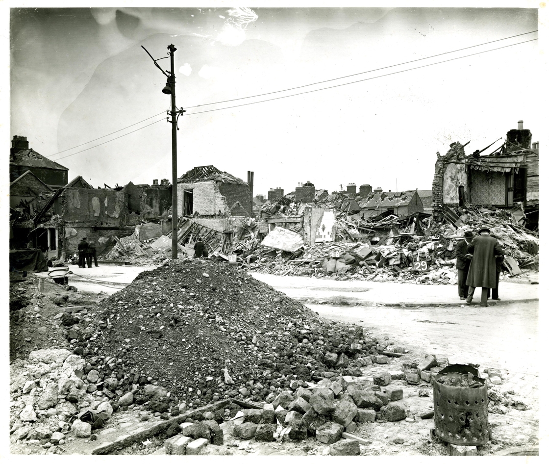 Image - Aftermath of the North Strand bombings. Photo: Dublin City Library and Archive