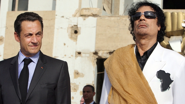 Nicolas Sarkozy denies claims his election campaign accepted cash from Muammar Gaddafi