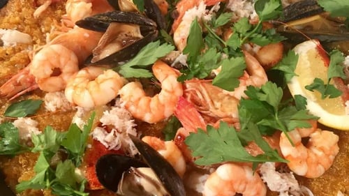 Mix things up with Mark Moriarty's quinoa paella with roasted shellfish.
