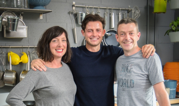 Karen-ODonohoe-and-Michael-Kelly-with-chef-Jack-Kirwan-of-Sprout