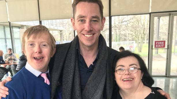 Ryan with Patrick and Emer at the RTÉ canteen.