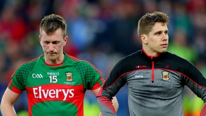 Cillian O'Connor (L) and Lee Keegan will miss Mayo's final league fixture