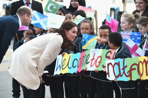 Prince William, Duke of Cambridge and Catherine, Duchess of Cambridge visit SportsAid to undertake engagements celebrating the Commonwealth at the Copperbox Arena