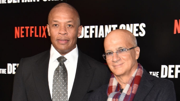 Dr. Dre and Jimmy Iovine, AKA The Defiant Ones, reunite at the film's premiere