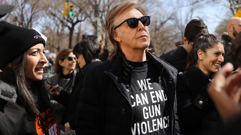 One he turned up for: Paul McCartney attends a protest against gun violence in March