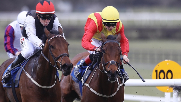 Making Light (left) comes home to take the Lodge Park Stud Irish EBF Park Express Stakes