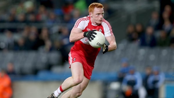 Conor McAtamney in action for Derry in 2015.