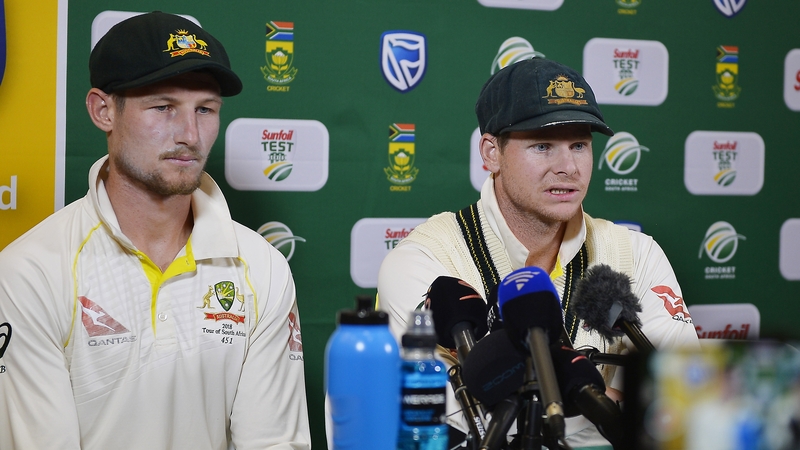 Steven Smith, right, and Cameron Bancroft have been sent home along with David Warner