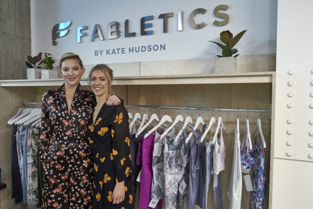 Hudson with Stephanie Burrows at London's POPfit fitness studio