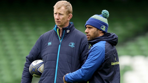 Leo Cullen and Isa Nacewa (r) at Leinster training on Saturday morning