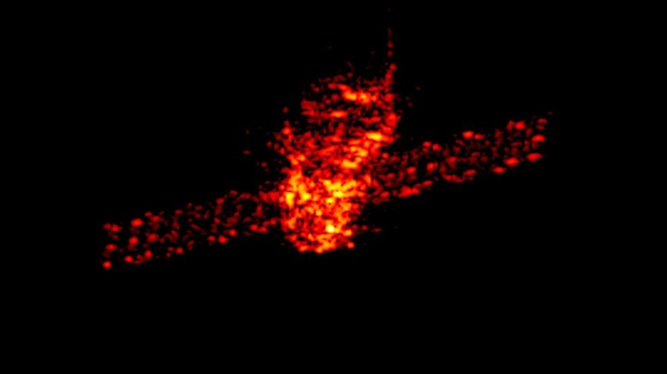 An undated handout photo made available by the Fraunhofer FHR shows a radar image of Tiangong-1